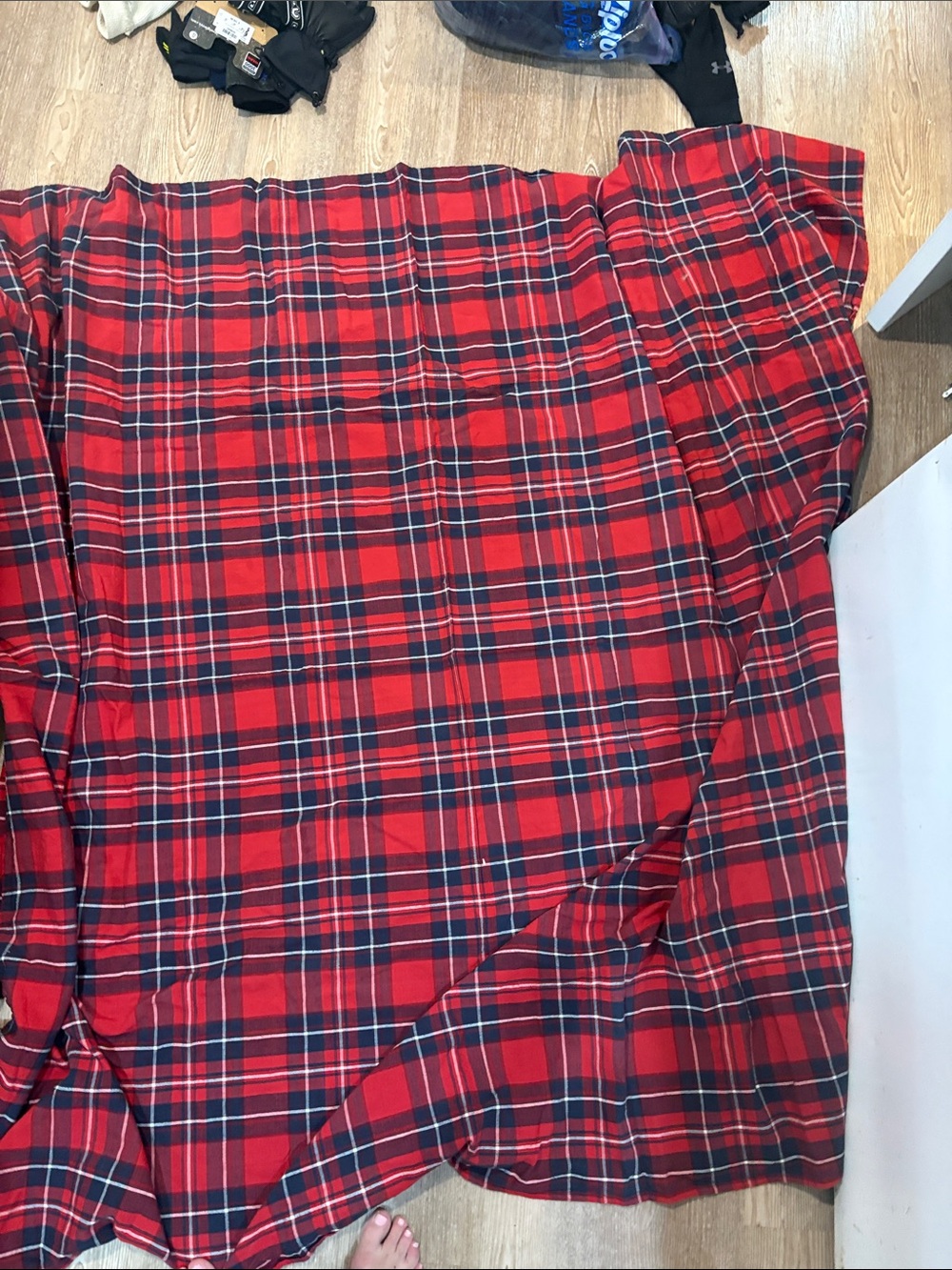 Well Dressed Home Red Plaid tablecloth